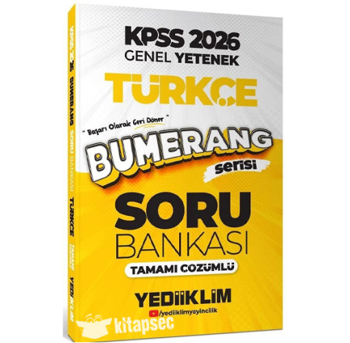2026 KPSS Türkçe Bumerang Soru Bankası Çözümlü Yediiklim Yayınları